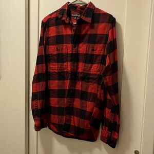 Men’s J Crew small red and black flannel